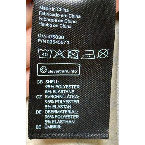 H & M Mustard Yellow/Peacock Blue 3/4 Sleeve Abstract Print Dress, Sz 8 - Picture 8 of 9